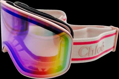 Chloé CH0072S-PINK montre, masque de ski métallisé bande ajustable