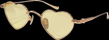 Chrome Hearts Beam heart-shaped sunglasses in yellow gold-tone metal