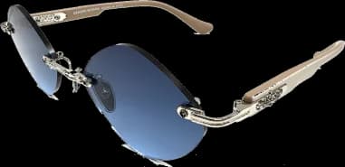 Chrome Hearts CH8132 DG/SS montre, monture beige et argent, verres fumés
