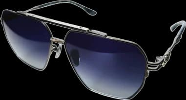Chrome Hearts Ripping Aviator Shape Metal Sunglasses
