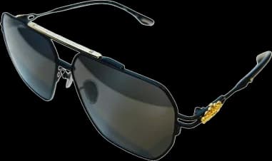 Chrome Hearts RIPPING-MBK montre, métal argenté, verres fumés, style aviator