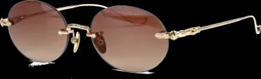 Chrome Hearts Sinnergasm B Oval Metal Frame Sunglasses