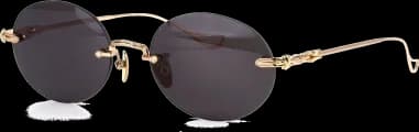 Chrome Hearts Sinnergasm B Oval Metal Frame Sunglasses