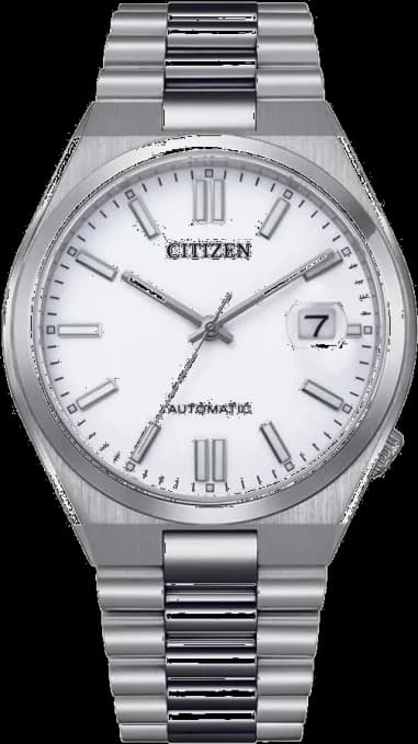 Citizen NJ0150-81A montre homme, cadran blanc sur bracelet acier inoxydable
