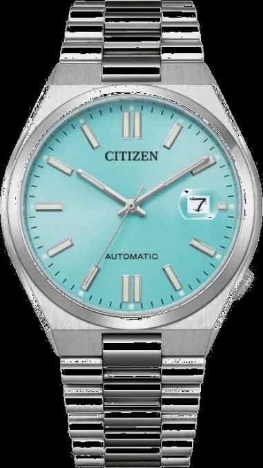 Citizen NJ0151-88M montre homme, cadran bleu turquoise sur bracelet acier