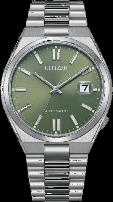 Citizen NJ0158-89Z montre homme, au cadran vert et bracelet en acier