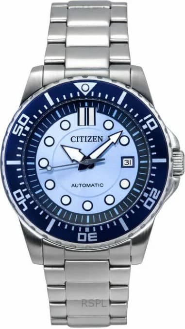 Citizen NJ0178-81M montre homme, cadran bleu glacier effet brossé, acier