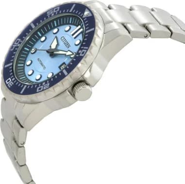 Citizen NJ0178-81M vue de côté, bracelet acier