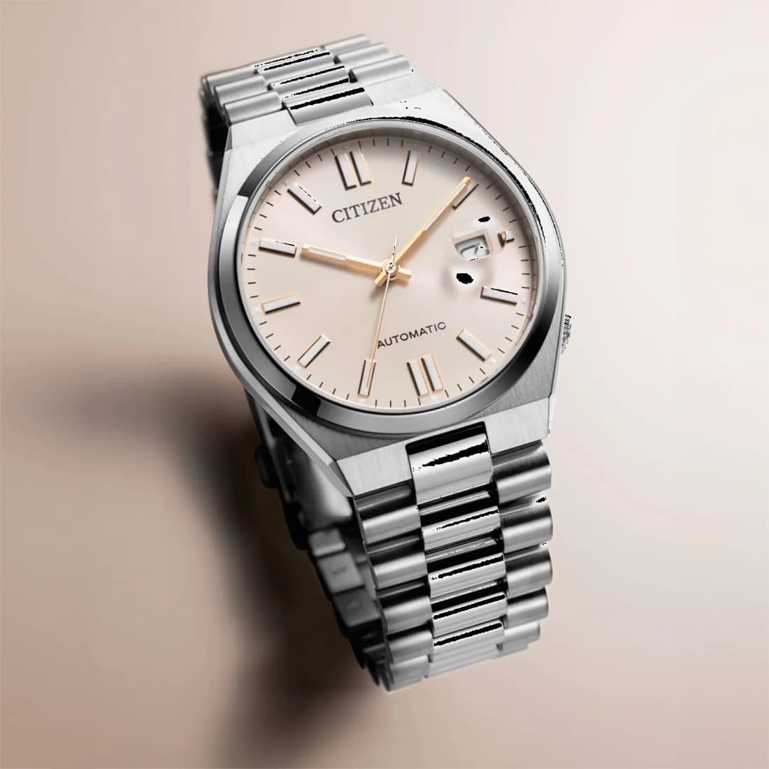 Montre Automatique Citizen Tsuyosa NJ0151-88W Cadran Champagne en Acier vue 5