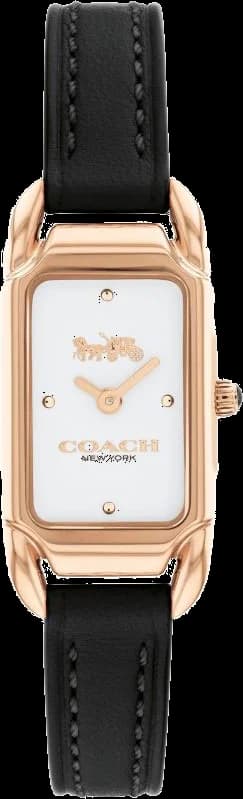 Coach 14504027 montre femme, cadran blanc bracelet cuir