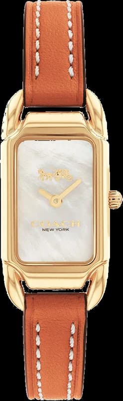 Coach 14504029 montre femme, cadran nacre, bracelet cuir de veau fin