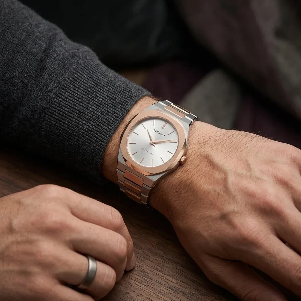 Maillons et fermoir du bracelet acier, D1 Milano UTBJ01