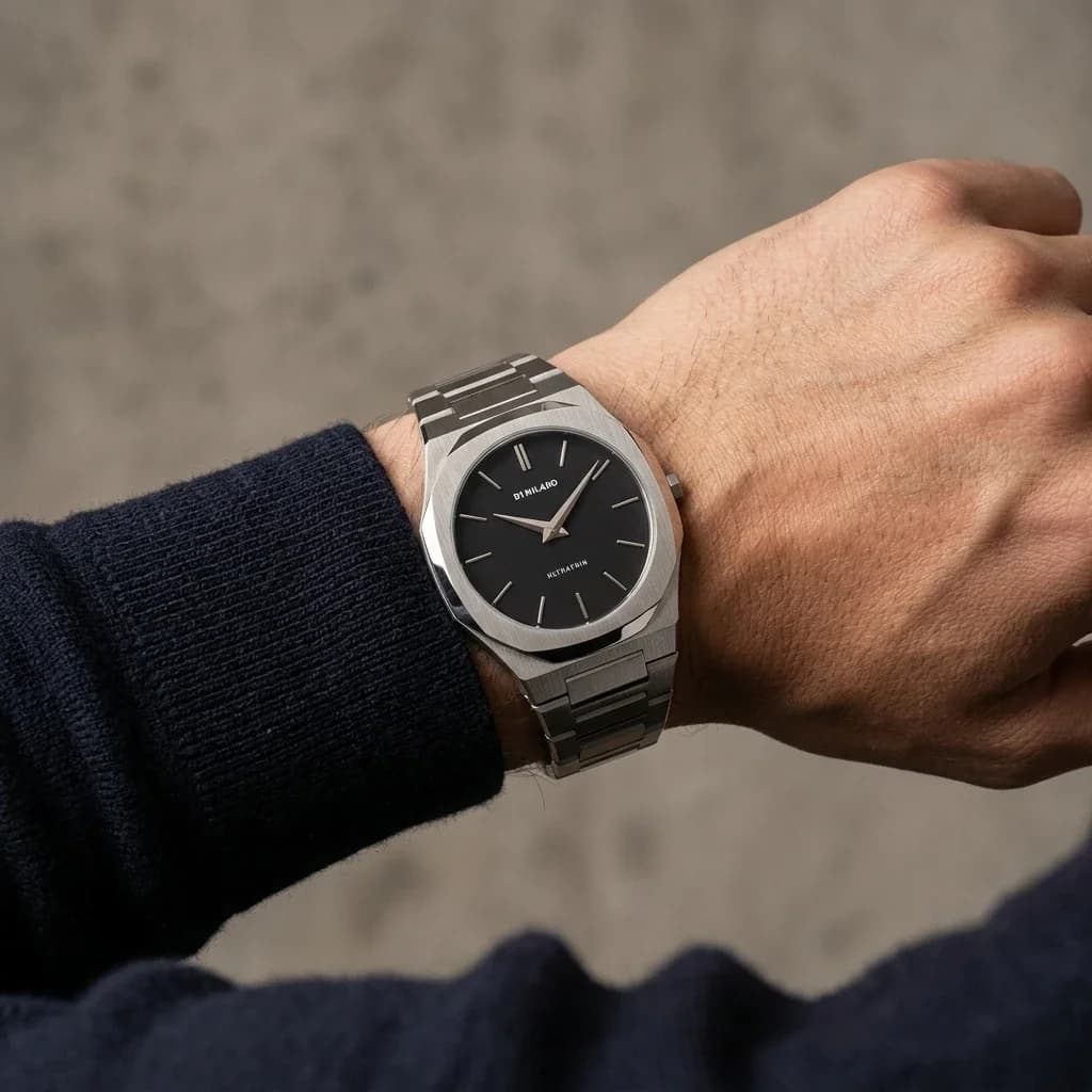 Maillons et fermoir du bracelet acier, D1 Milano UTBJ40