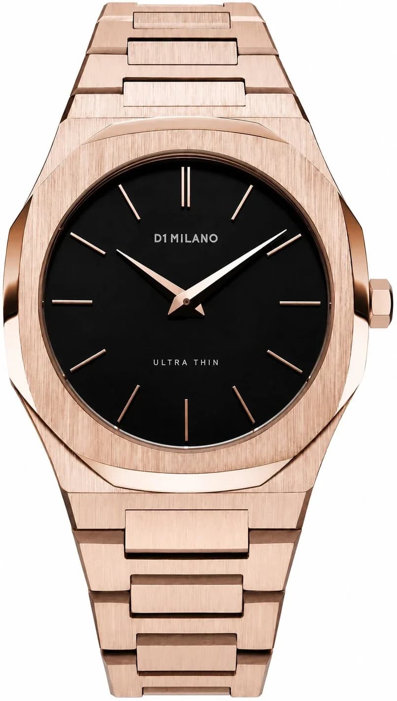 D1 Milano UTBJ08 montre homme, cadran gris et bracelet acier