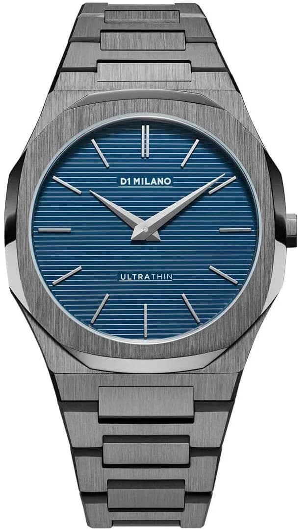 D1 Milano UTBJ12 montre homme, cadran bleu et bracelet acier