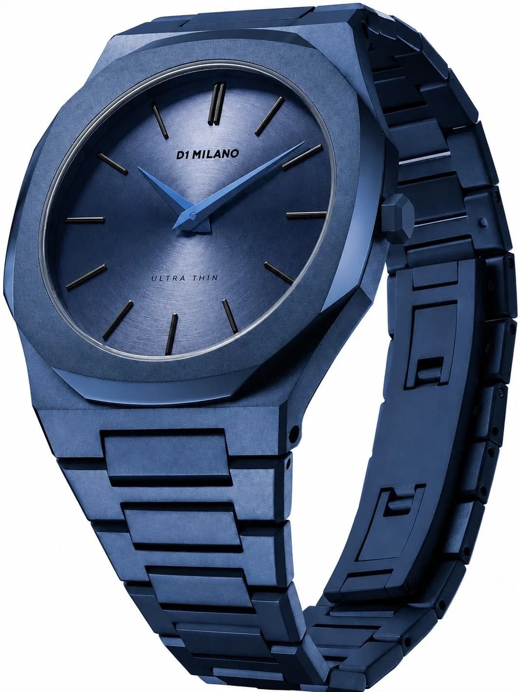 D1 Milano UTBJ21 vue de côté, bracelet acier