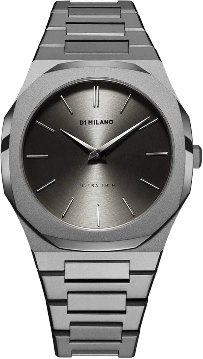 D1 Milano UTBJ22 montre homme, cadran gris, bracelet acier