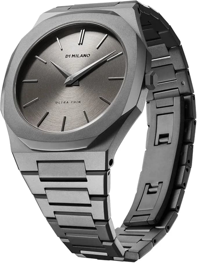 D1 Milano UTBJ22 vue de côté, bracelet acier