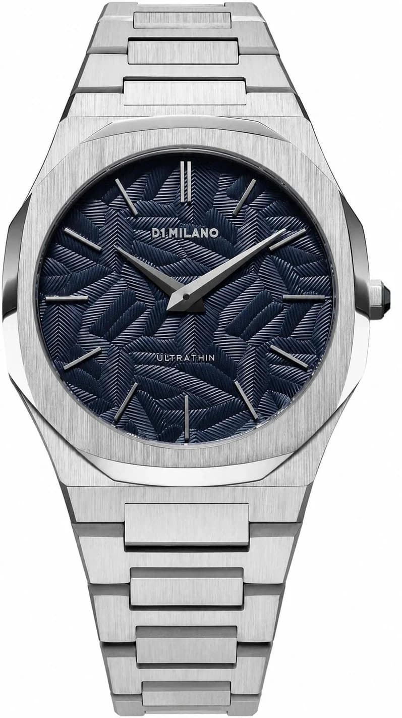 D1 Milano UTBJ35 montre homme, cadran bleu, bracelet acier