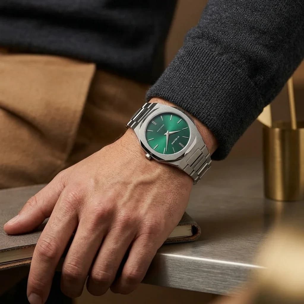 Maillons et fermoir du bracelet acier, D1 Milano UTBJ37