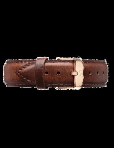 Daniel Wellington montre, avec bracelet en cuir marron