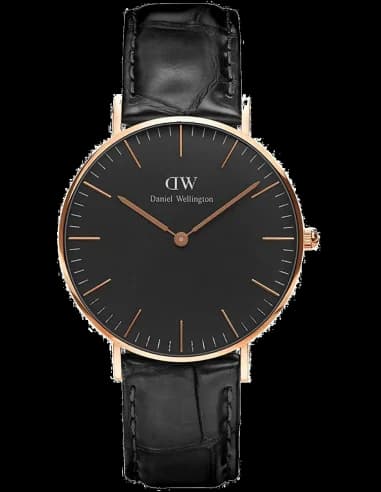 Montre Daniel Wellington Classic Black Reading DW00100141 bracelet cuir noir