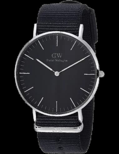 Daniel Wellington DW00100151 Watch with black NATO strap and white dial