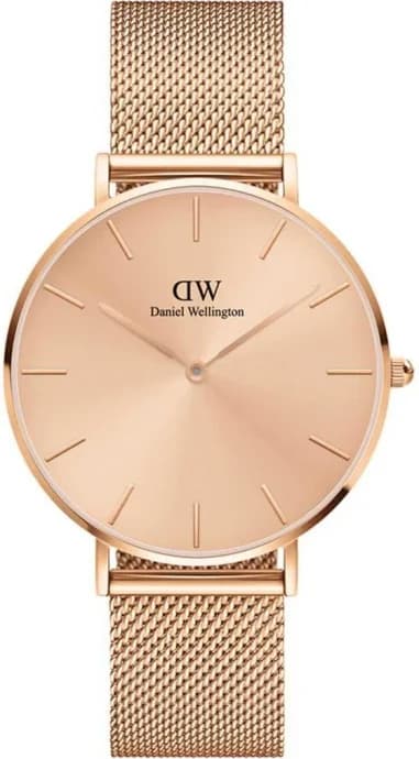 Daniel Wellington DW00100471 montre femme, cadran or rose, bracelet acier 32mm
