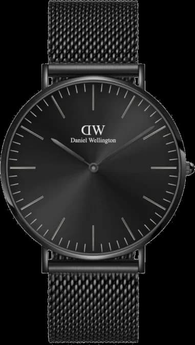Montre Daniel Wellington DW00100632 en Acier et maille milanaise Noire