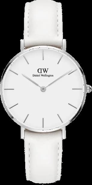 Daniel Wellington DW00100190 montre femme, cadran blanc bracelet cuir blanc