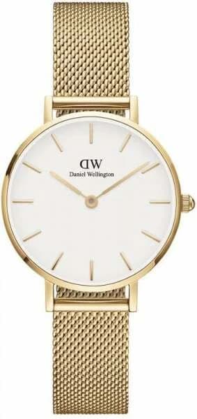 Daniel Wellington DW00100350 montre femme, cadran blanc, bracelet acier doré, style élégant