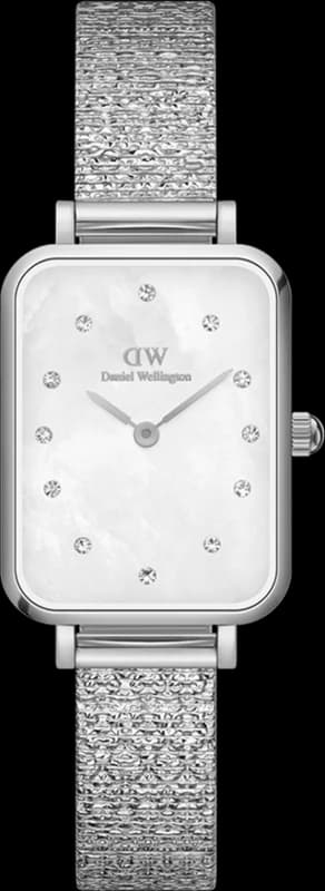 Daniel Wellington DW00100580 montre femme, rectangulaire gris avec bracelet en acier