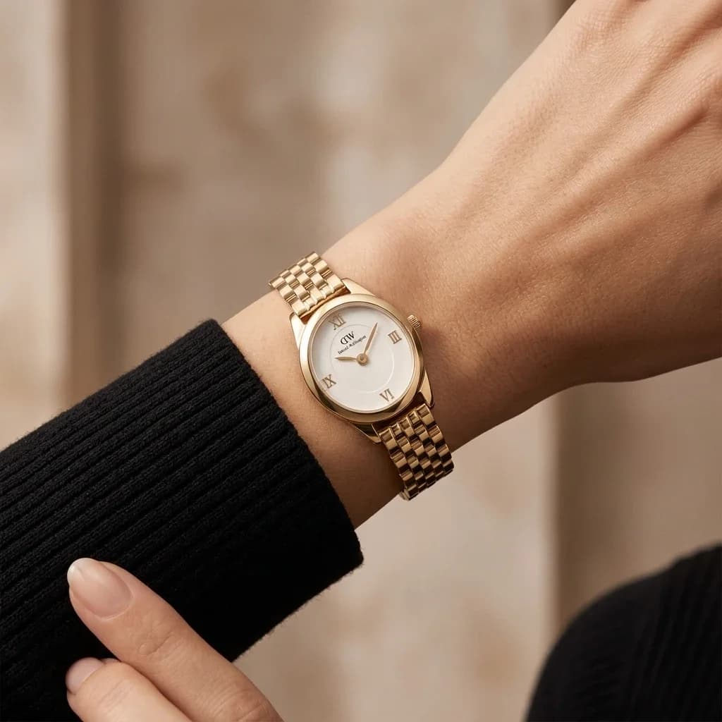 Daniel Wellington DW00100803 côté fond de boîtier or