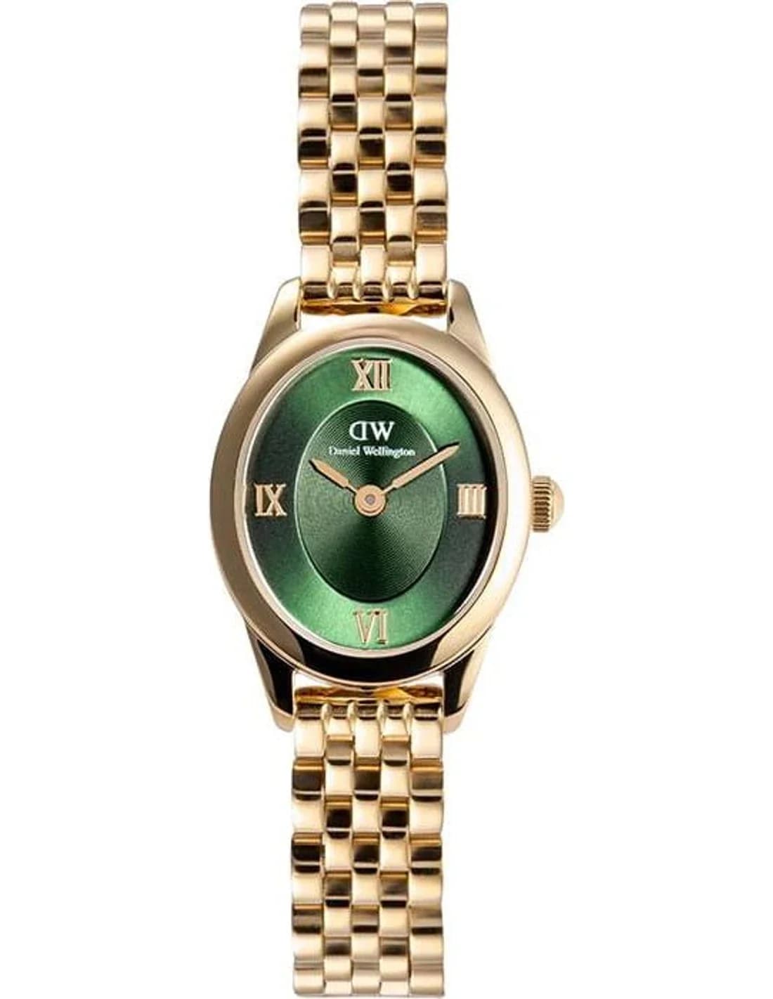 Daniel Wellington DW00100804 montre femme, cadran vert original sur bracelet acier