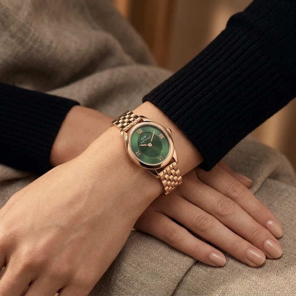 Daniel Wellington DW00100804 côté fond de boîtier or