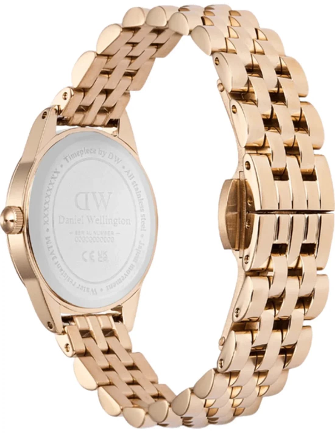 Gros plan sur le cadran blanc de la Daniel Wellington DW00100805