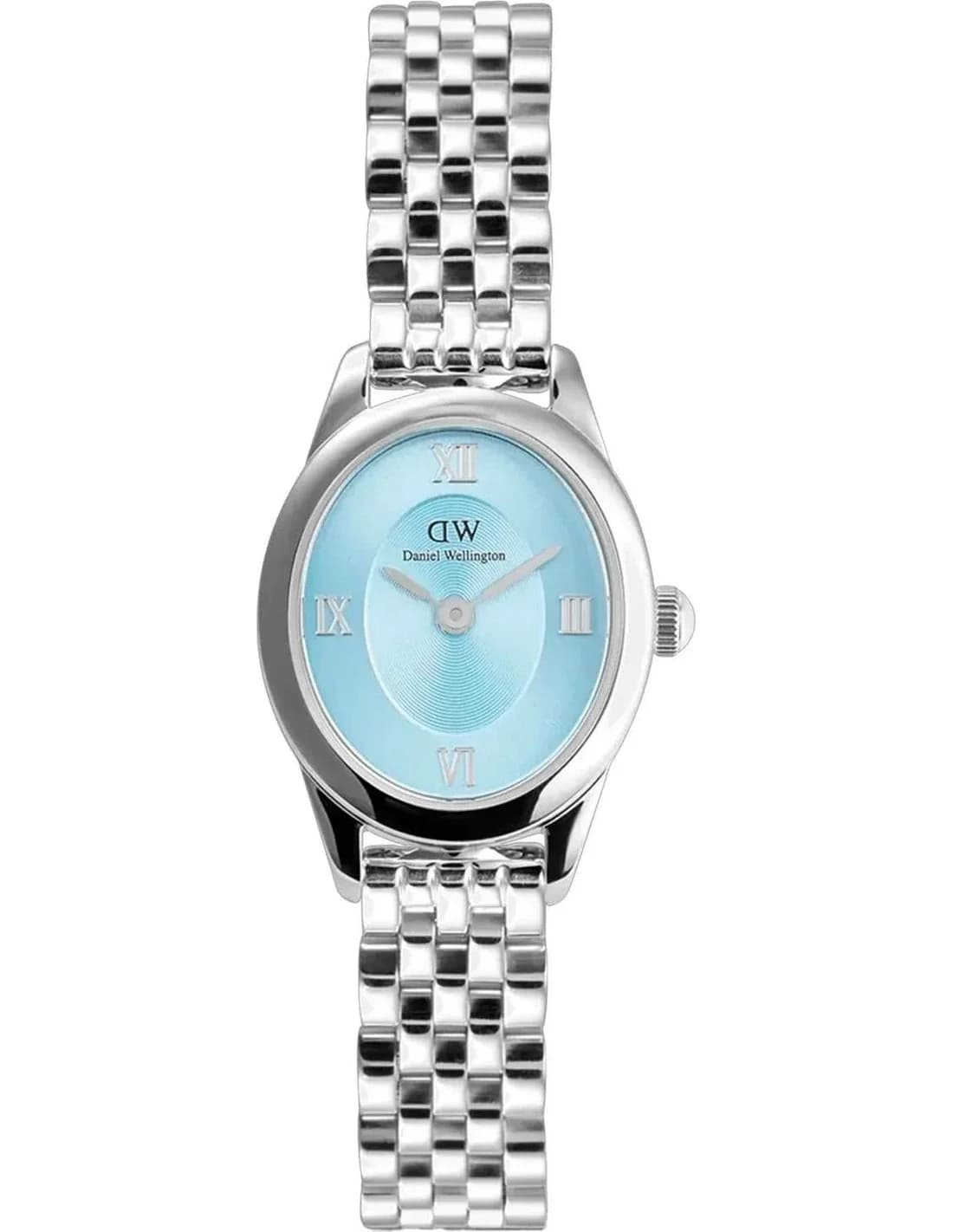 Daniel Wellington DW00100809 montre femme, cadran bleu vif sur bracelet acier