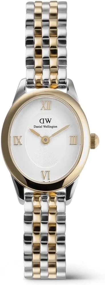 Daniel Wellington DW00100811 montre femme, cadran blanc minimaliste sur bracelet acier