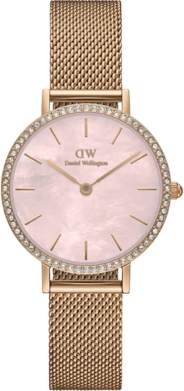 Daniel Wellington DW00100663 montre femme, cadran rose nacré, bracelet acier, lunette