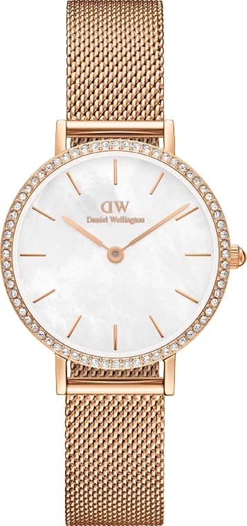 Daniel Wellington DW00100673 montre femme, cadran blanc nacré, bracelet acier, lunette
