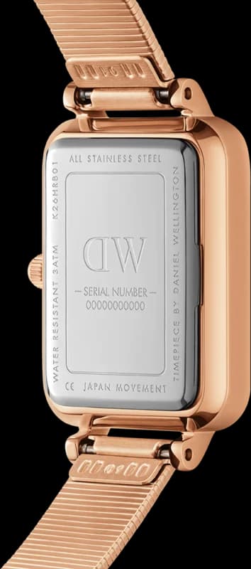 Daniel Wellington Quadro Pressed Ever Rose Gold Green Dial Women's Watch vue 3