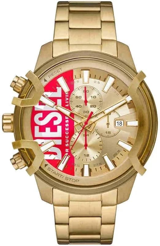 Diesel DZ4595 montre homme, cadran or sur acier inoxydable
