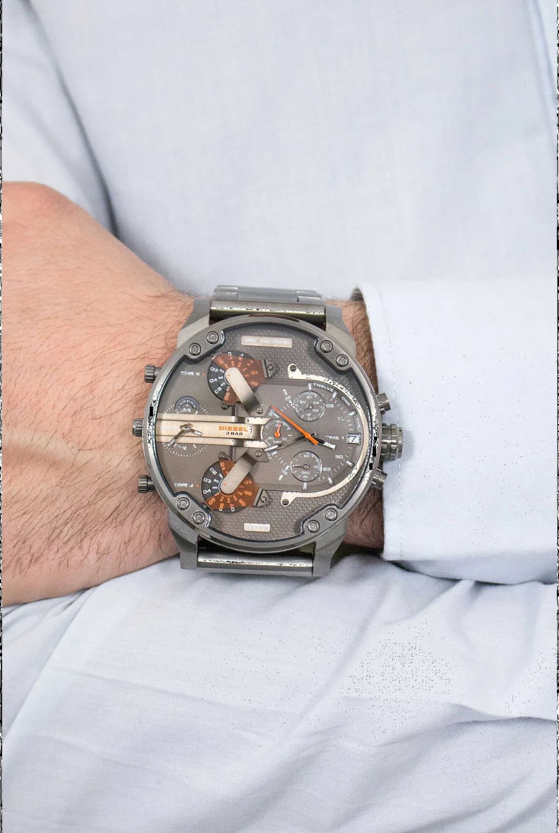 Diesel Mr Daddy 2 DZ7315 Anthracite Chronograph Stainless Steel Elegant Men's Watch vue 5
