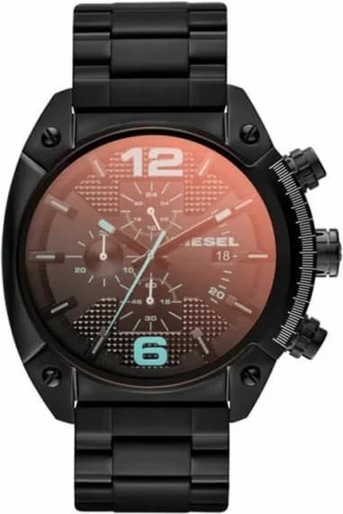 Diesel DZ4316 montre homme, acier noir verre iridescent