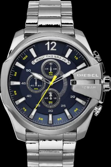 Diesel DZ4465 Mega Chief Stainless Steel Black 51 mm Watch