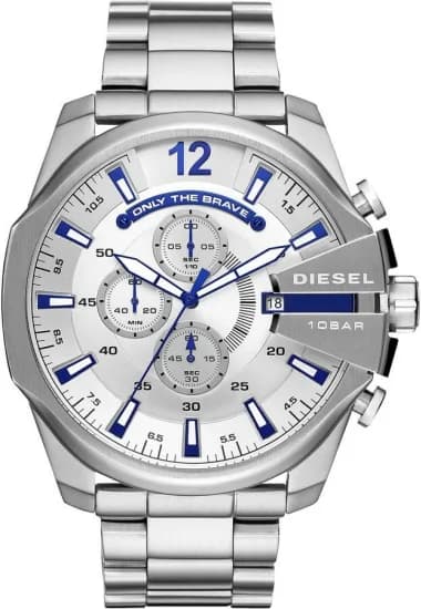 Diesel DZ4477 Mega Chief Brushed Stainless Steel Watch