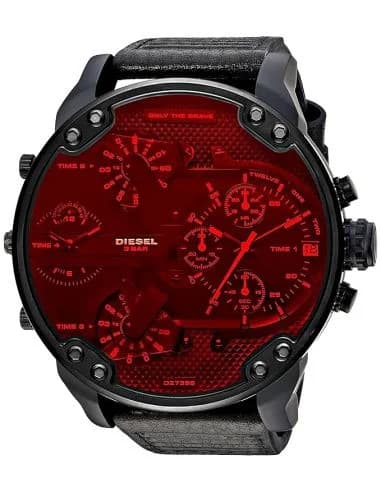 Diesel DZ7402 Mr Daddy 2.0 Men's Watch with Black Leather Strap