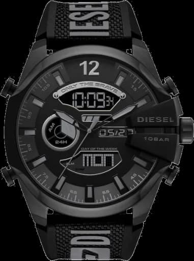 Diesel DZ4593 montre homme, cadran noir multifonction, bracelet nylon noir