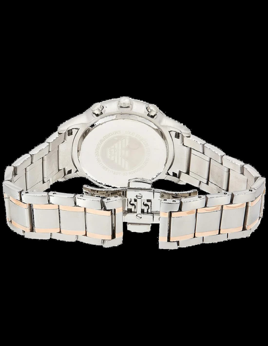 Gros plan sur le cadran bleu de la Emporio Armani AR11165
