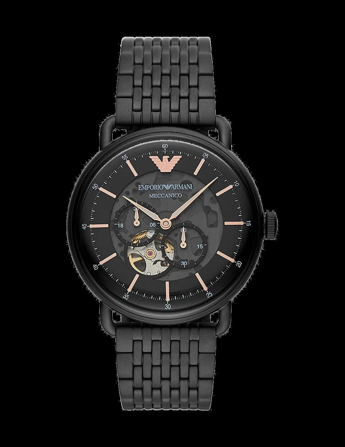Emporio Armani AR60025 vue de côté, bracelet acier